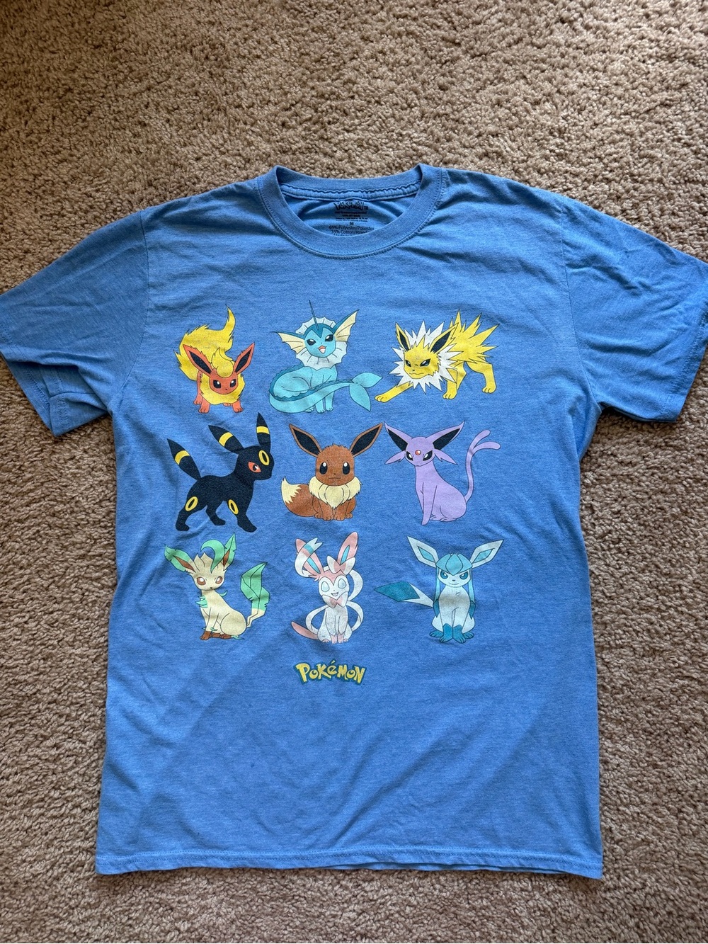 Pokémon Eeveelutions Graphic Tee - Blue Size Medium
